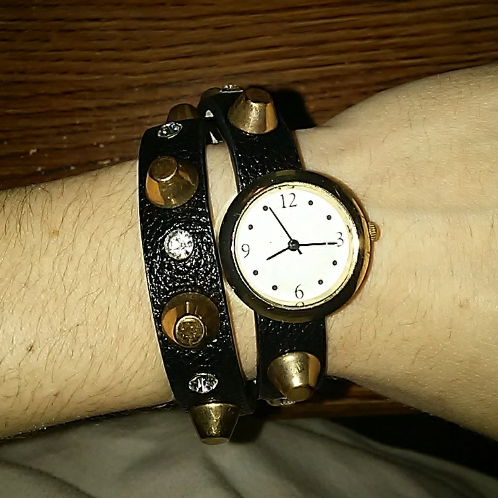 Jeweled black watch